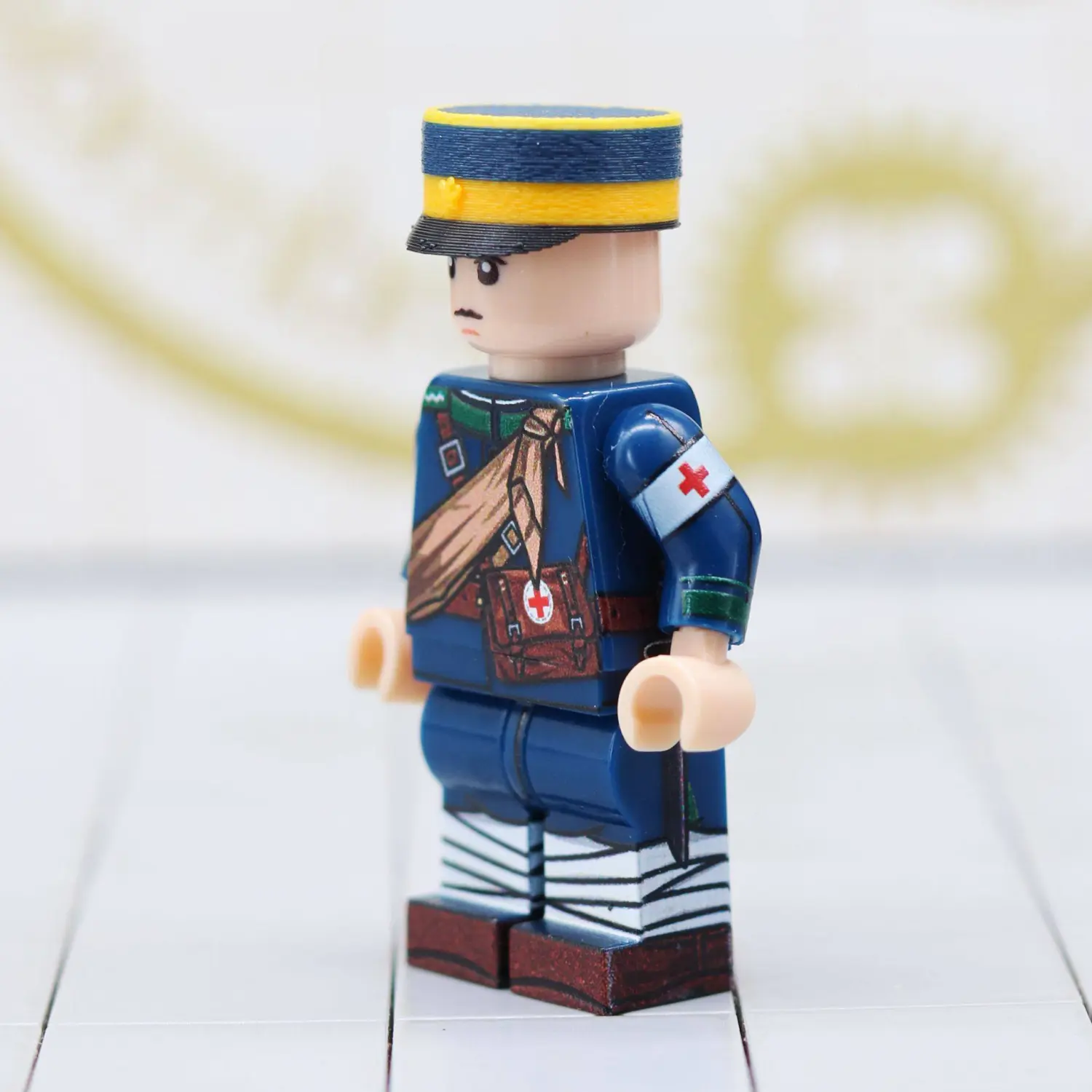 Minifigure – Imperial Japanese Army (IJA) Combat Medic Medical Corps Soldier (Russo-Japanese War Era) (LEGO Compatible)