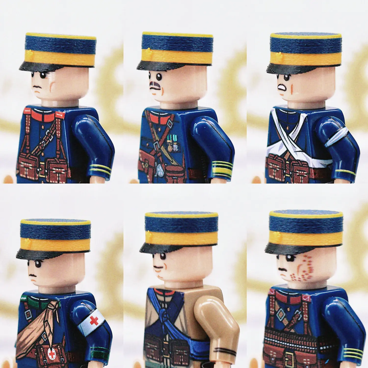 Minifigure – Imperial Japanese Army (IJA) Soldiers – Russo-Japanese War Era (1904-1905) (LEGO Compatible)