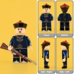 Late Qing Dynasty Imperial Soldier / Bannerman (Manchu Army Infantry) - Custom Printed Brick Block Figure