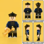 Qing Dynasty Imperial Army Bandsman / Trumpeter - Custom Printed Brick Block Figure