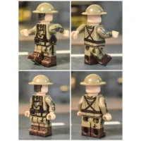 all sides of the Minifigure - British Tank Corps Crewman (with Splatter Mask) WWI (LEGO Compatible) all sides of the Minifigure - British Tank Corps Crewman (with Splatter Mask) WWI (LEGO Compatible)