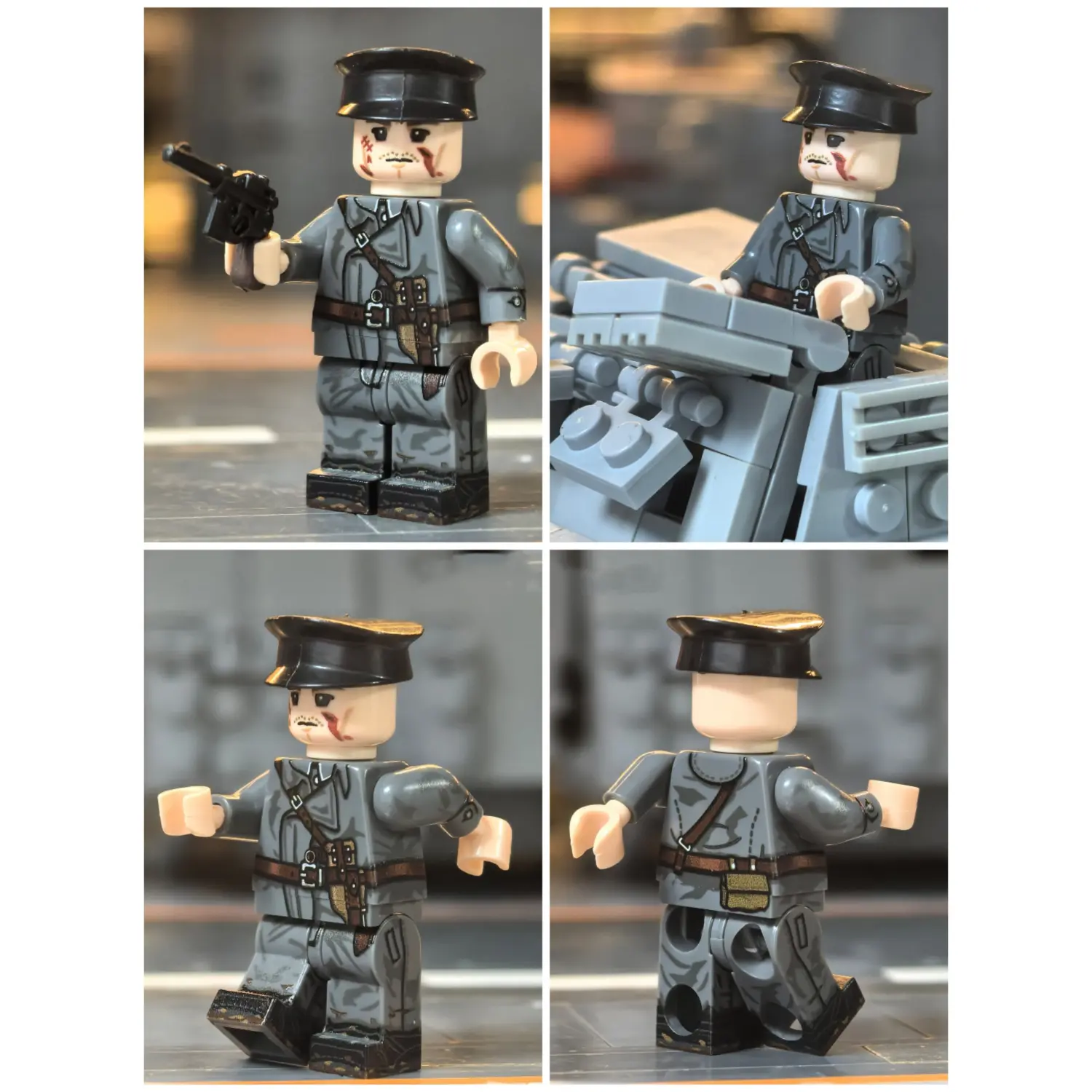 all sides of the Minifigure - German Imperial Army Heavy Tank NCO (Unteroffizier) WWI (LEGO Compatible) all sides of the Minifigure - German Imperial Army Heavy Tank NCO (Unteroffizier) WWI (LEGO Compatible)