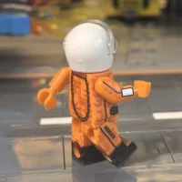 the back of the Minifigure – Yuri Gagarin (Soviet Cosmonaut) (The First Human in Space) (LEGO Compatible) the back of the Minifigure – Yuri Gagarin (Soviet Cosmonaut) (The First Human in Space) (LEGO Compatible)