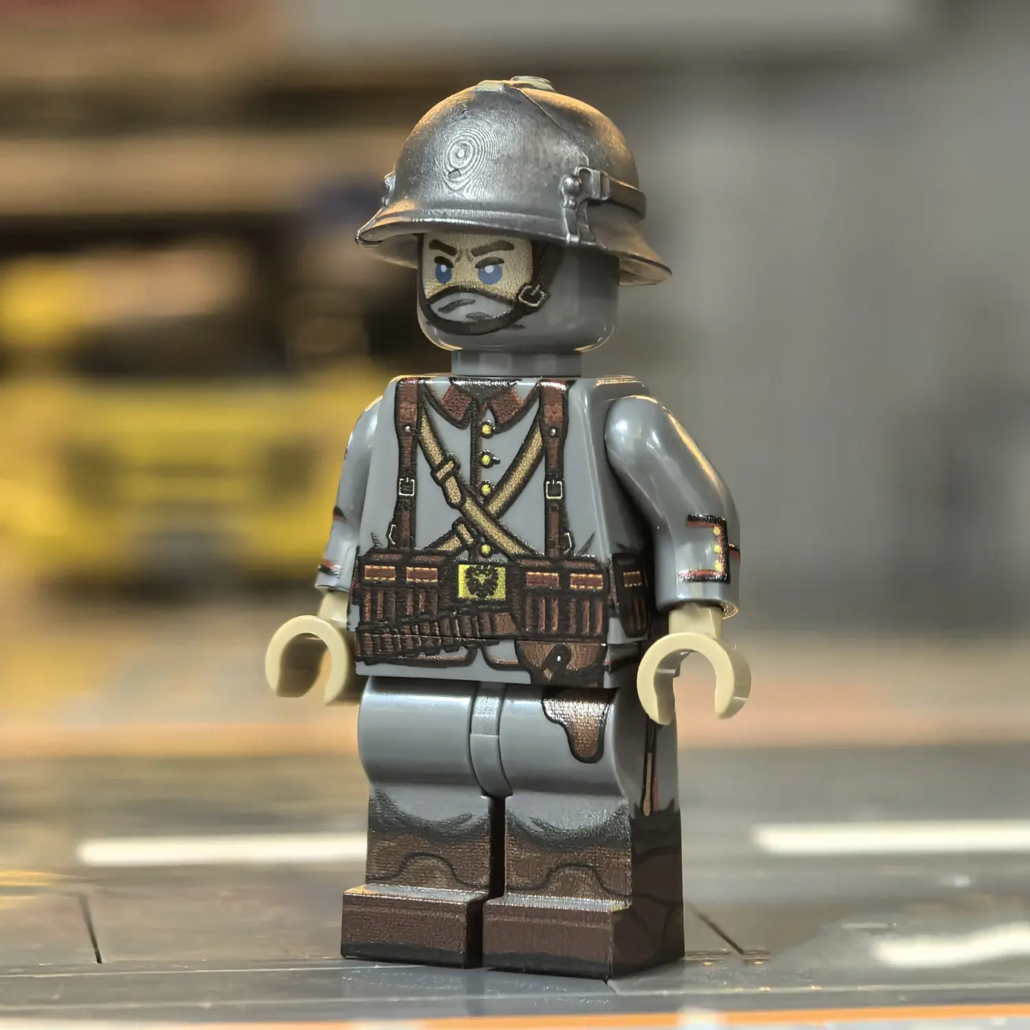 the front of the Minifigure - Austro-Hungarian Empire Assault Trooper (Sturmtrupp Trench Raider) WWI (LEGO Compatible) the front of the Minifigure - Austro-Hungarian Empire Assault Trooper (Sturmtrupp Trench Raider) WWI (LEGO Compatible)