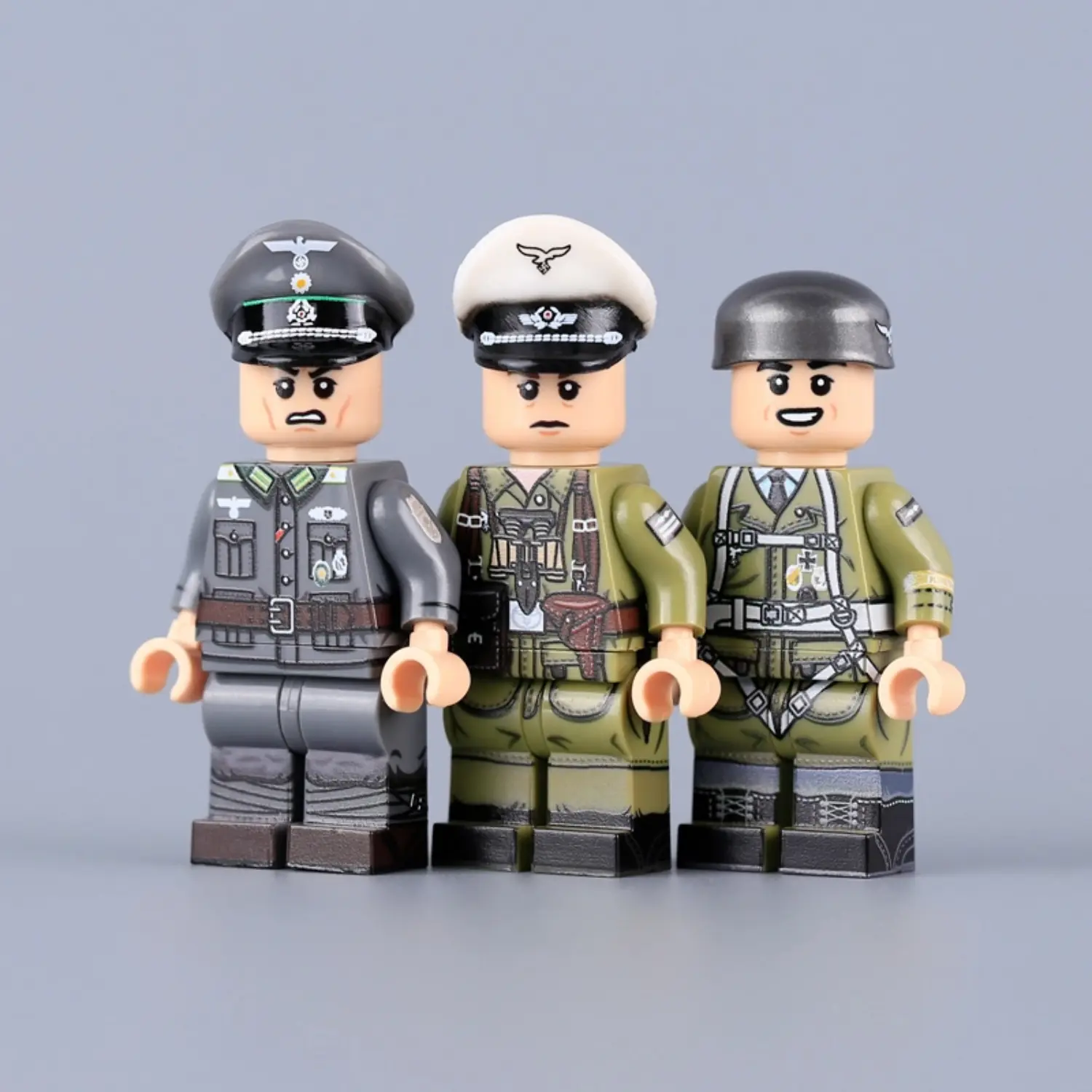 the front of the Minifigure - German Military Officers WWII (LEGO Compatible) the front of the Minifigure - German Military Officers WWII (LEGO Compatible)
