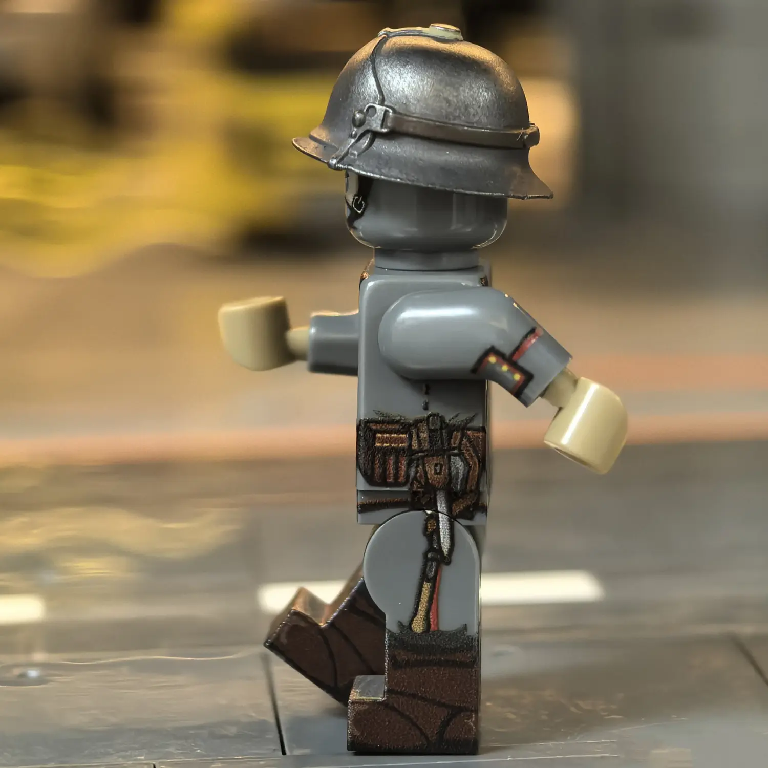 the left side of the Minifigure - Austro-Hungarian Empire Assault Trooper (Sturmtrupp Trench Raider) WWI (LEGO Compatible) the left side of the Minifigure - Austro-Hungarian Empire Assault Trooper (Sturmtrupp Trench Raider) WWI (LEGO Compatible)