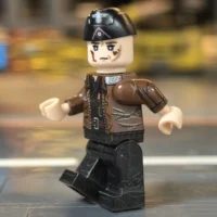 the left side of the Minifigure - German Panzer Commander (Normandy 1944 Hitlerjugend Division Style) WWII (LEGO Compatible) the left side of the Minifigure - German Panzer Commander (Normandy 1944 Hitlerjugend Division Style) WWII (LEGO Compatible)