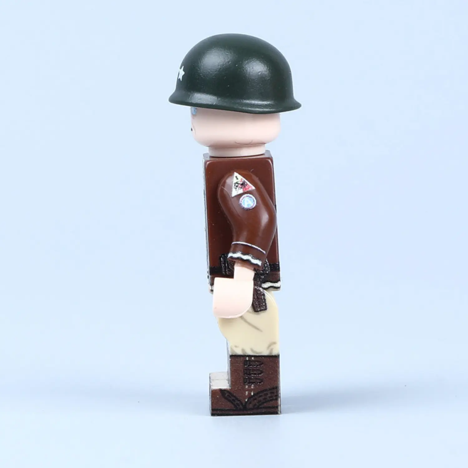 the left side of the Minifigure – General George S. Patton Jr. (Commander of the U.S. Third Army) WWII (LEGO Compatible) the left side of the Minifigure – General George S. Patton Jr. (Commander of the U.S. Third Army) WWII (LEGO Compatible)