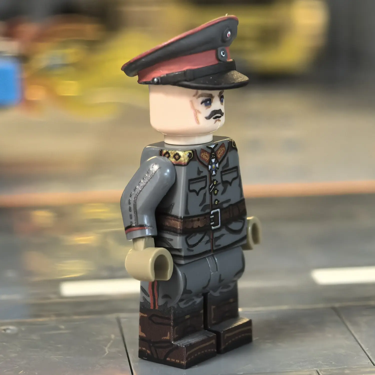 the right side of the Minifigure - General Erich von Falkenhayn (Chief of the German General Staff) WWI (LEGO Compatible)