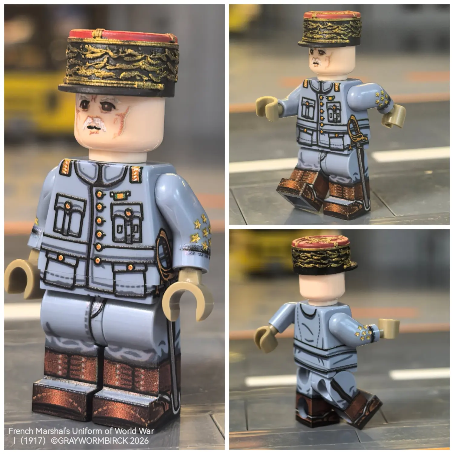 Minifigure – Marshal Philippe Pétain (French Army Commander-in-Chief - World War I, 1917) (LEGO Compatible) Minifigure – Marshal Philippe Pétain (French Army Commander-in-Chief - World War I, 1917) (LEGO Compatible)
