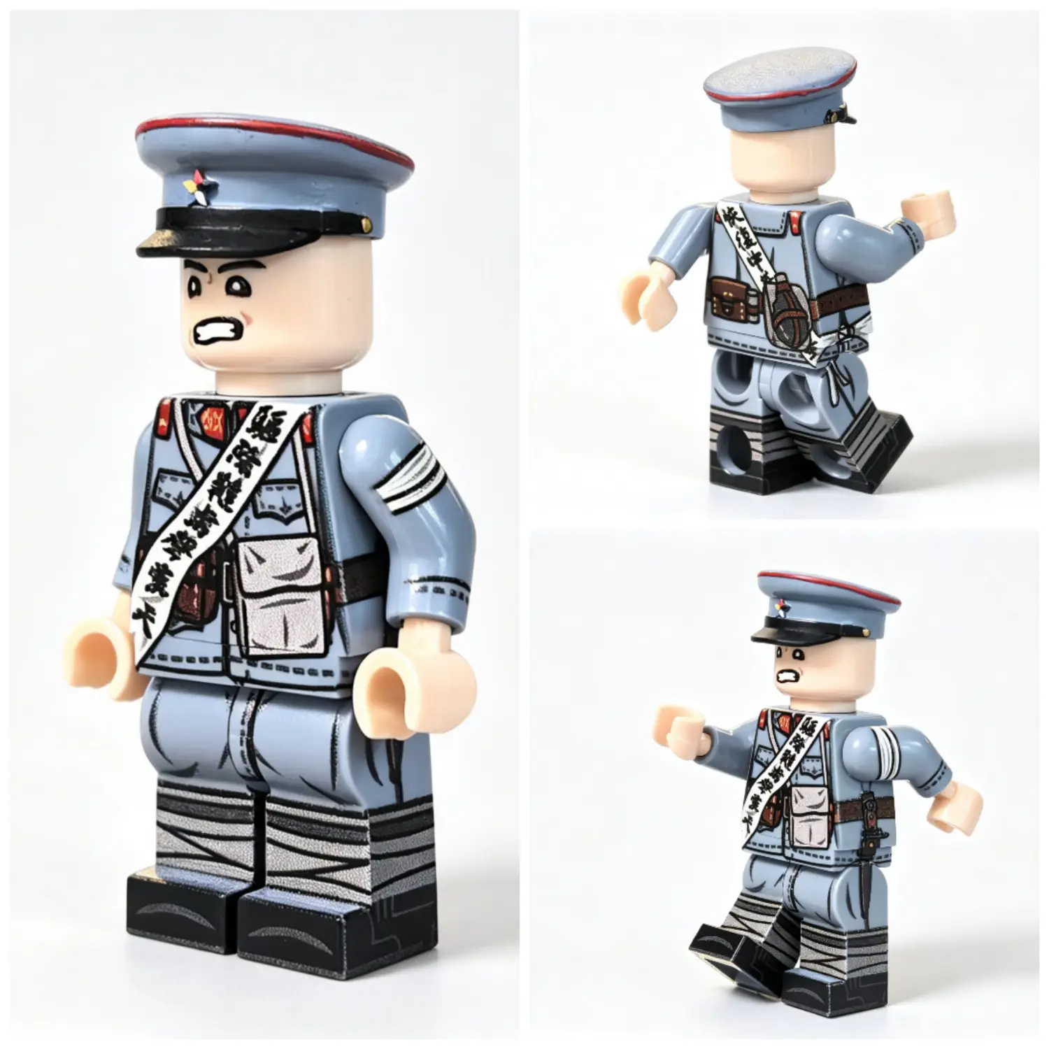 all sides of Chinese “War Participation Army” Soldier WWI (Republic of China – Beiyang Government Vanguard) (Without Cap) - Custom Printed Brick Block Figure All Sides Of Chinese “war Participation Army” Soldier Wwi (republic Of China – Beiyang Government Vanguard) (without Cap) Custom Printed Brick Block Figure