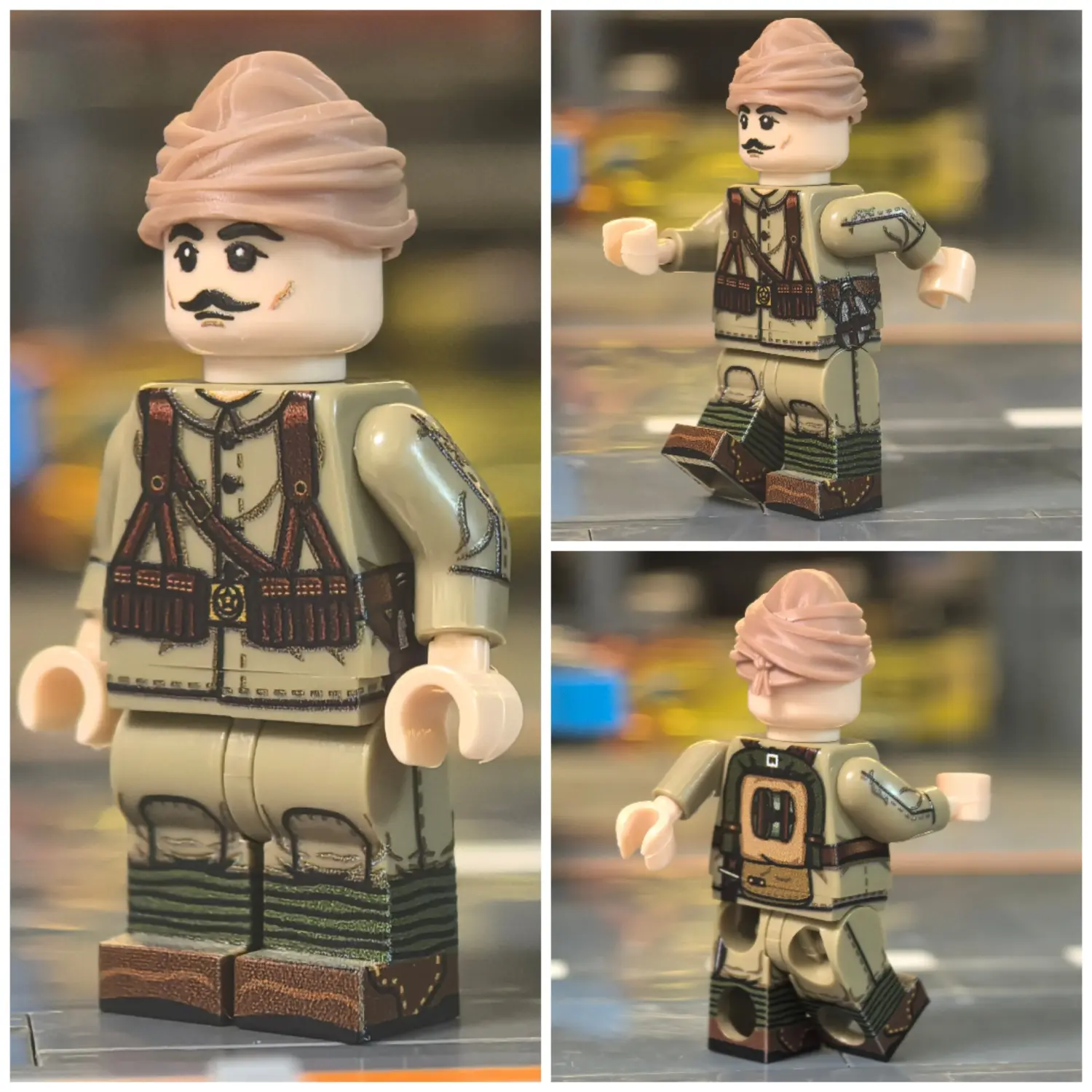 all sides of the Minifigure - Ottoman Empire Infantryman (Turkish Soldier – Mehmetçik) WWI (LEGO Compatible) all sides of the Minifigure - Ottoman Empire Infantryman (Turkish Soldier – Mehmetçik) WWI (LEGO Compatible)