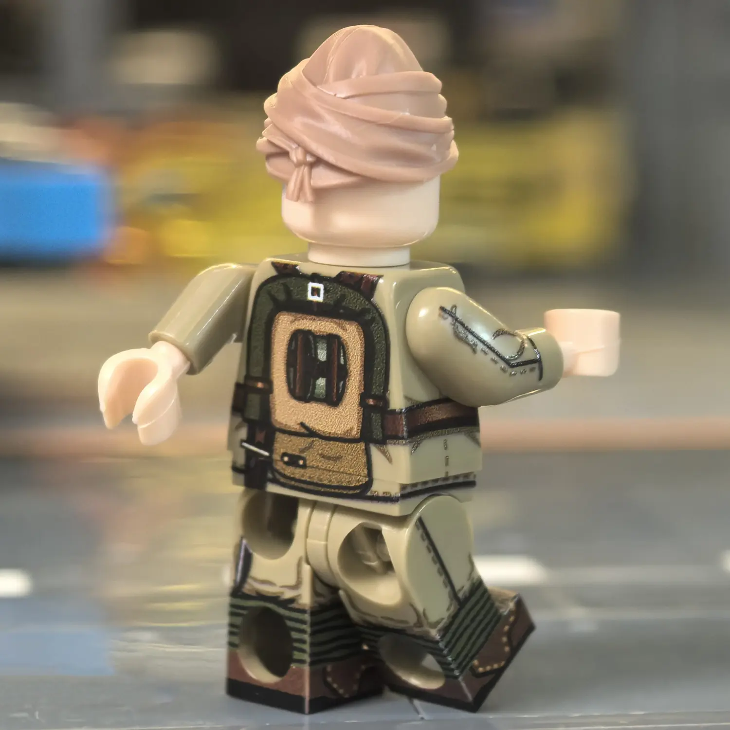 the back of the Minifigure - Ottoman Empire Infantryman (Turkish Soldier – Mehmetçik) WWI (LEGO Compatible) the back of the Minifigure - Ottoman Empire Infantryman (Turkish Soldier – Mehmetçik) WWI (LEGO Compatible)