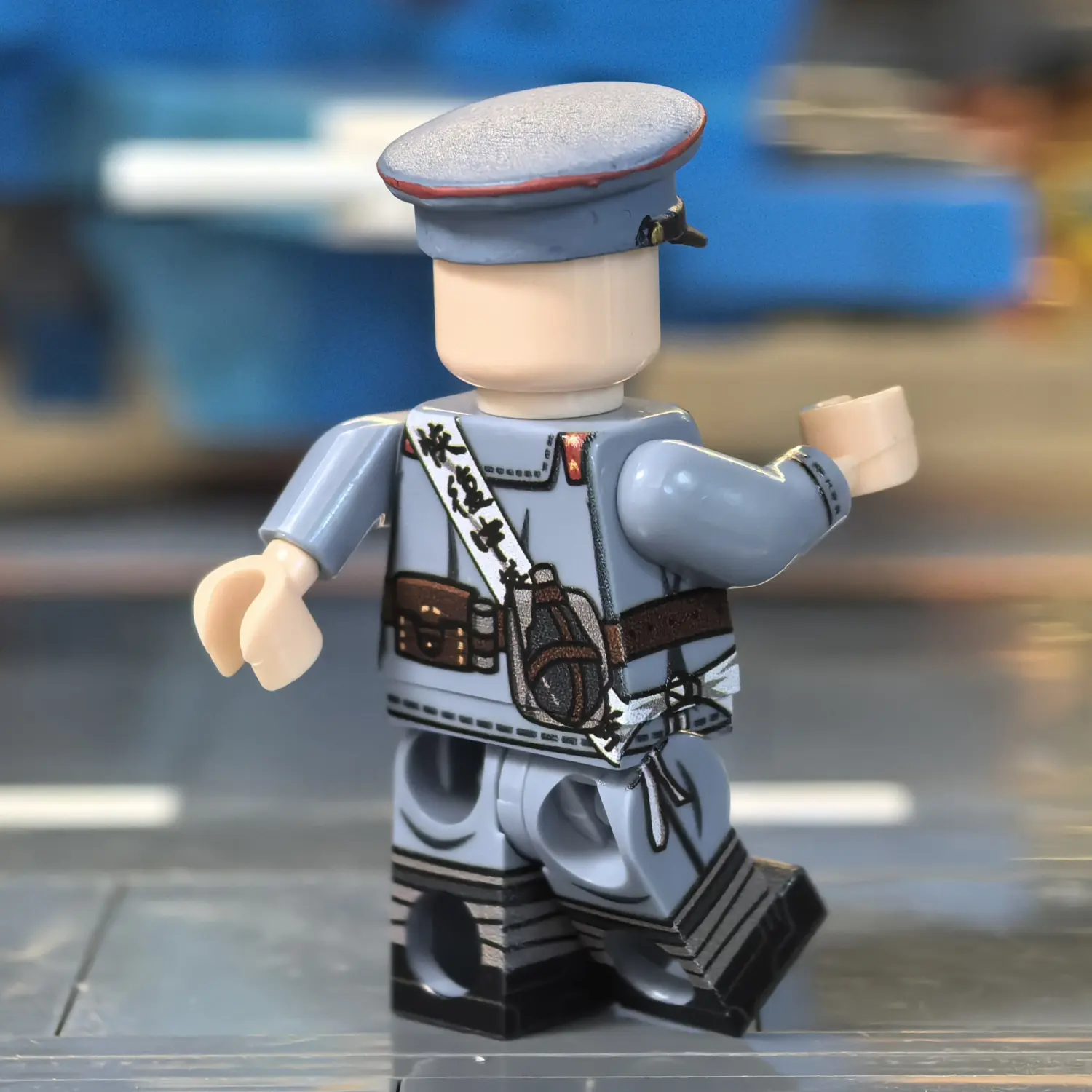 the back of the Minifigure – Chinese War Participation Army Soldier (Republic of China – Beiyang Government Vanguard) (LEGO Compatible) the back of the Minifigure – Chinese War Participation Army Soldier (Republic of China – Beiyang Government Vanguard) (LEGO Compatible)