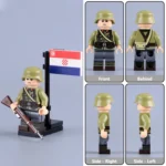 Croatian Soldier historically operating under the Axis-aligned Independent State of Croatia (NDH) WWII - Custom Printed Brick Block Figure