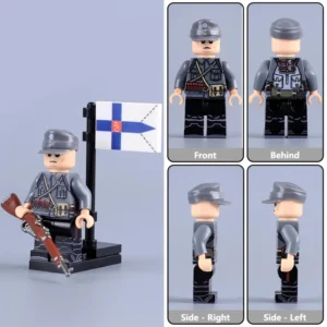 Minifigure - Finnish Soldier historically operating under the Finnish Defence Forces (Suomen puolustusvoimat) (LEGO Compatible) Minifigure - Finnish Soldier historically operating under the Finnish Defence Forces (Suomen puolustusvoimat) (LEGO Compatible)