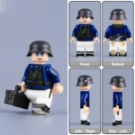 German Kriegsmarine Assistant Machine Gunner WWII - Custom Printed Brick Block Figure