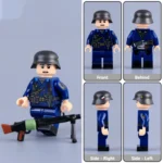 German Kriegsmarine Coastal Artillery Machine Gunner WWII - Custom Printed Brick Block Figure