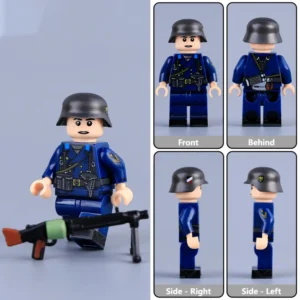 Minifigure - German Kriegsmarine Coastal Artillery Machine Gunner WWII (LEGO Compatible) Minifigure - German Kriegsmarine Coastal Artillery Machine Gunner WWII (LEGO Compatible)