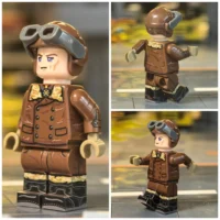 Minifigure - German Red Baron Fighter Pilot (Leather Jacket Version) WWI (LEGO Compatible) 3 Minifigure - German Red Baron Fighter Pilot (Leather Jacket Version) WWI (LEGO Compatible)