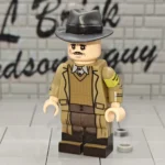 German Volkssturm Militia Member an older civilian conscript in a dark beige overcoat during the desperate final days of the war. WWII - Custom Printed Brick Block Figure
