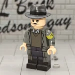 German Volkssturm Militia Member featuring a long dark grey overcoat WWII - Custom Printed Brick Block Figure