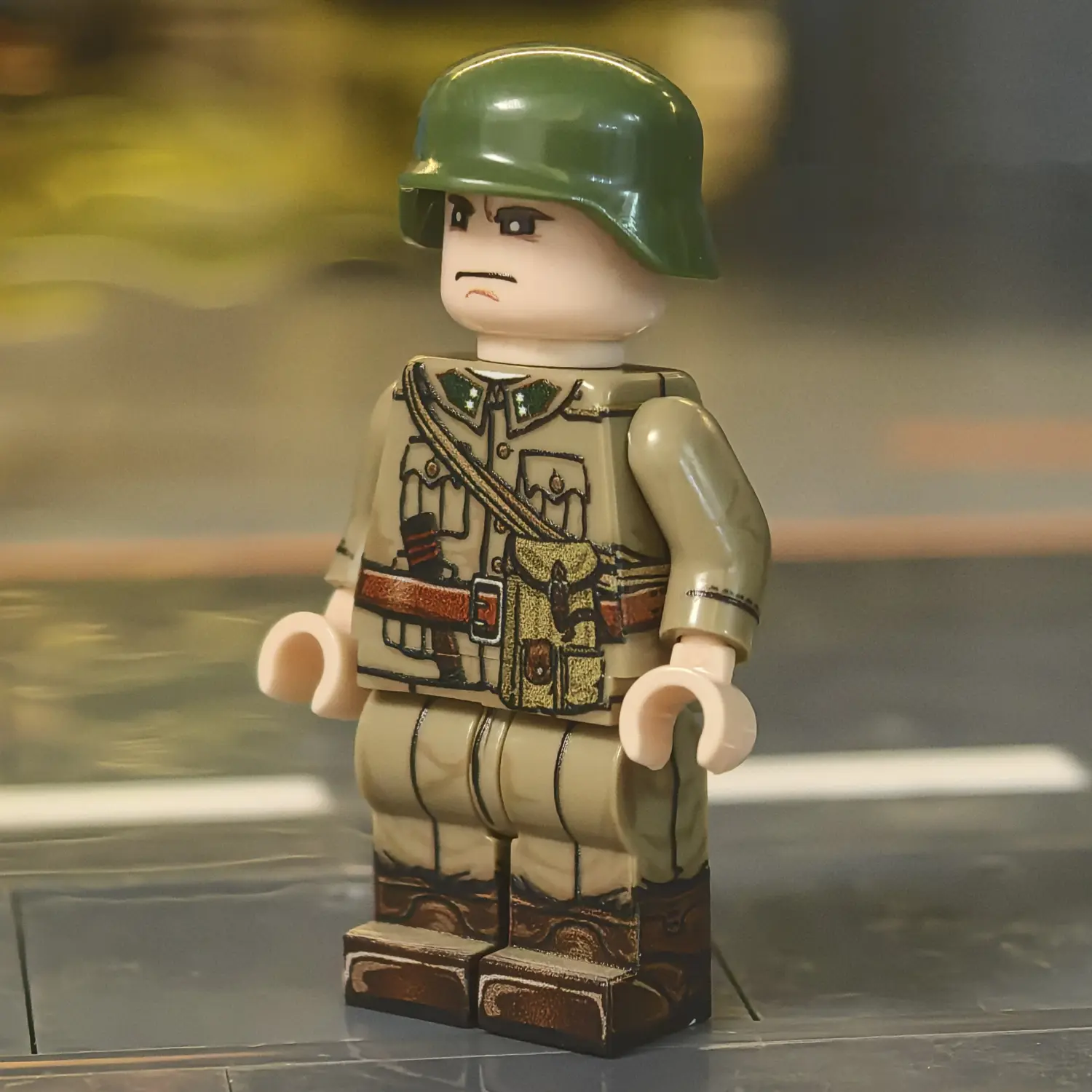 Minifigure - Royal Hungarian Honvéd Infantryman, specifically a Non-Commissioned Officer (NCO) wearing the M43 Field Uniform WWII (LEGO Compatible) 2 Royal Hungarian Honvéd Infantryman, specifically a Non-Commissioned Officer (NCO) wearing the M43 Field Uniform WWII - Custom Printed Brick Block Figure