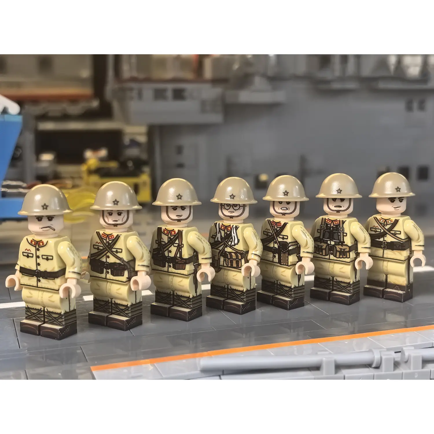 Minifigure – Imperial Japanese Army (IJA) infantry squad from the 1940 ground forces WWII (LEGO Compatible)2