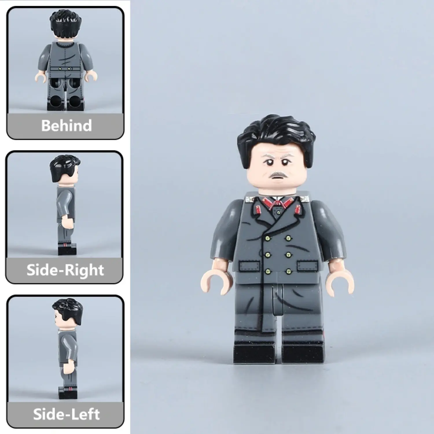 Minifigure – Joseph Stalin wearing a grey double-breasted military greatcoat WWII (LEGO Compatible) Minifigure – Joseph Stalin wearing a grey double-breasted military greatcoat WWII (LEGO Compatible)