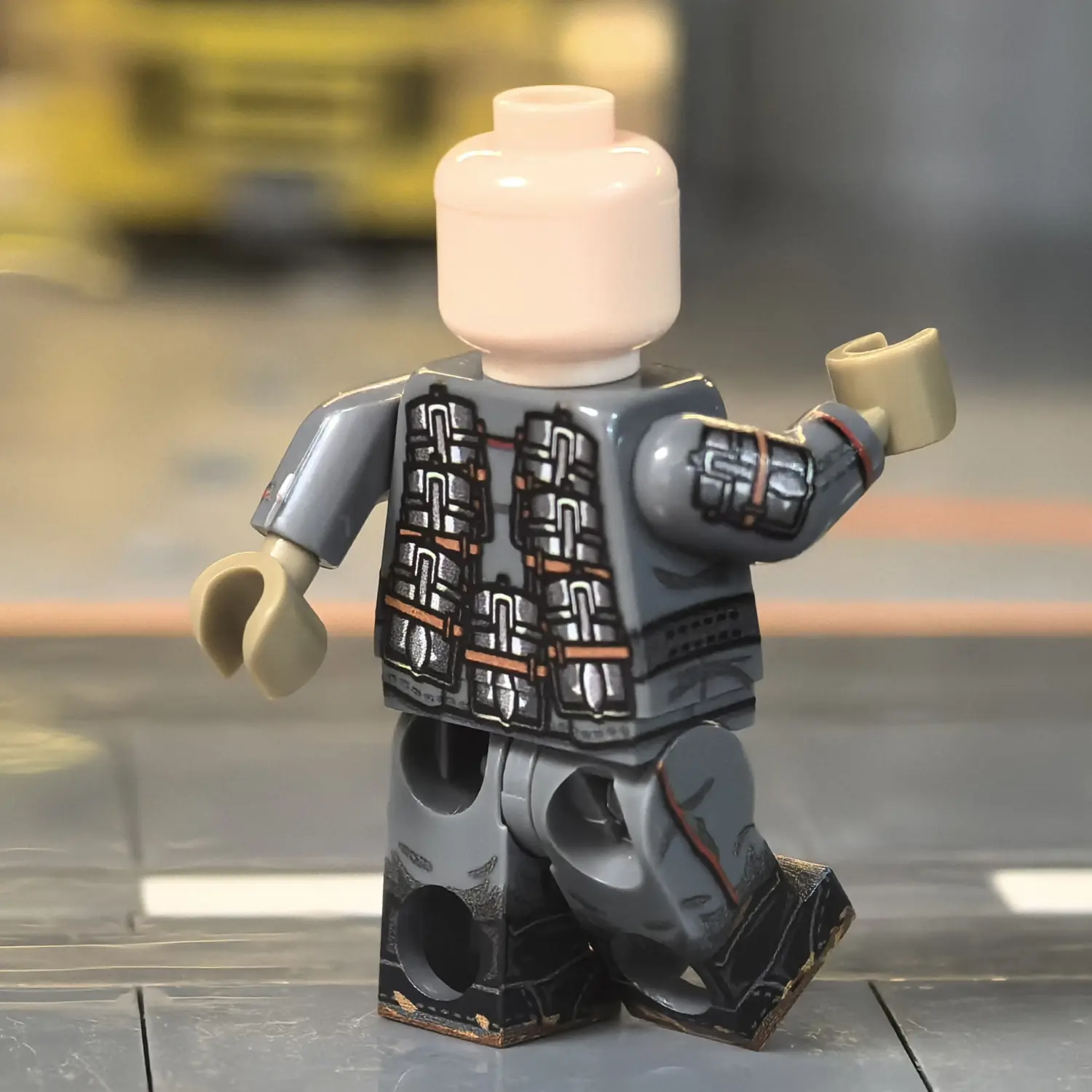 the back of the Minifigure - Imperial German Army Stormtrooper with Improvised Mess Kit Explosives WWI (LEGO Compatible) the back of the Minifigure - Imperial German Army Stormtrooper with Improvised Mess Kit Explosives WWI (LEGO Compatible)