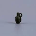 Army Green Mills Bomb (Fragmentation Grenade) - Custom 3D Printed Miniature Accessory Parts Pieces for Brick Block Figures