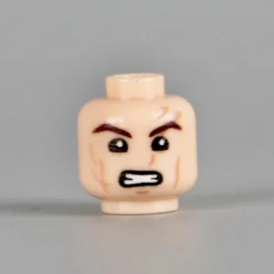 Custom Piece Miniature – Battle-Scarred Soldier Head (Angry Gritting Teeth) WWII – 3D Print for LEGO minifigure Custom Piece Miniature – Battle-Scarred Soldier Head (Angry Gritting Teeth) WWII – 3D Print for LEGO minifigure