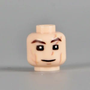 Custom Piece Miniature – Battle-Scarred Soldier Head (Confident Smirk Light Flesh) WWII – 3D Print for LEGO minifigure Custom Piece Miniature – Battle-Scarred Soldier Head (Confident Smirk Light Flesh) WWII – 3D Print for LEGO minifigure