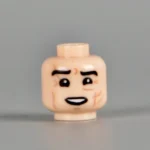 Battle-Scarred Soldier Head (Weary Smile / Panting) WWII - Custom 3D Printed Miniature Accessory Parts Pieces for Brick Block Figures