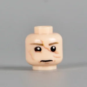 Custom Piece Miniature – Battle-Scarred Soldier Head (Wincing Injured Expression) WWII – 3D Print for LEGO minifigure Custom Piece Miniature – Battle-Scarred Soldier Head (Wincing Injured Expression) WWII – 3D Print for LEGO minifigure