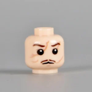 Custom Piece Miniature – Battle-Scarred Soldier Head with Mustache (Light Flesh) WWII – 3D Print for LEGO minifigure Custom Piece Miniature – Battle-Scarred Soldier Head with Mustache (Light Flesh) WWII – 3D Print for LEGO minifigure