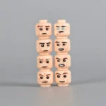 Battle-Scarred Soldier Heads WWII - Custom 3D Printed Miniature Accessory Parts Pieces for Brick Block Figures