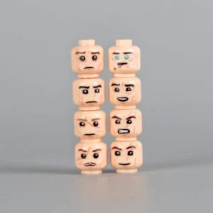 Custom Piece Miniature – Battle-Scarred Soldier Minifigure Heads WWII – 3D Print for LEGO minifigure Custom Piece Miniature – Battle-Scarred Soldier Minifigure Heads WWII – 3D Print for LEGO minifigure