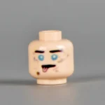 Dazed / Knocked-Out Soldier Head (Blue Eyes / Light Flesh) WWII - Custom 3D Printed Miniature Accessory Parts Pieces for Brick Block Figures