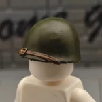 U.S. Army M1 Helmet dark Olive Drab Green - Custom 3D Printed Miniature Accessory Parts Pieces for Brick Block Figures