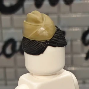 Custom Piece Miniature – U.S. Army Male Garrison Cap with Black Hair (Khaki Tan) – 3D Print for LEGO minifigure Custom Piece Miniature – U.S. Army Male Garrison Cap with Black Hair (Khaki Tan) – 3D Print for LEGO minifigure