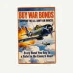 Printed Tile – 2×3 Tile (WWII USAAF War Bonds Combat Poster) - Custom 3D Printed Miniature Accessory Parts Pieces for Brick Block Figures