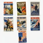 Printed Tile – (2×3) WWII US War Bonds Poster Set - Custom 3D Printed Miniature Accessory Parts Pieces for Brick Block Figures