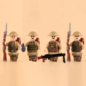 Minifigure - British Army Infantry Squad WWI (LEGO Compatible) Minifigure - British Army Infantry Squad WWI (LEGO Compatible)