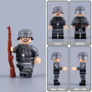 Minifigure - German Infantry Rifleman (Grenadier) WWII (LEGO Compatible) Minifigure - German Infantry Rifleman (Grenadier) WWII (LEGO Compatible)