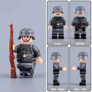 Minifigure - German Late-War Infantryman (Gewehr 43 Rifleman) WWII (LEGO Compatible) Minifigure - German Late-War Infantryman (Gewehr 43 Rifleman) WWII (LEGO Compatible)