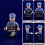 German Luftwaffe (Air Force) Field Officer WWII - Custom Printed Brick Block Figure