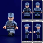 German Luftwaffe (Air Force) Field Officer WWII - Custom Printed Brick Block Figure