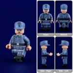 German Luftwaffe (Air Force) Soldier in Field Coat WWII - Custom Printed Brick Block Figure