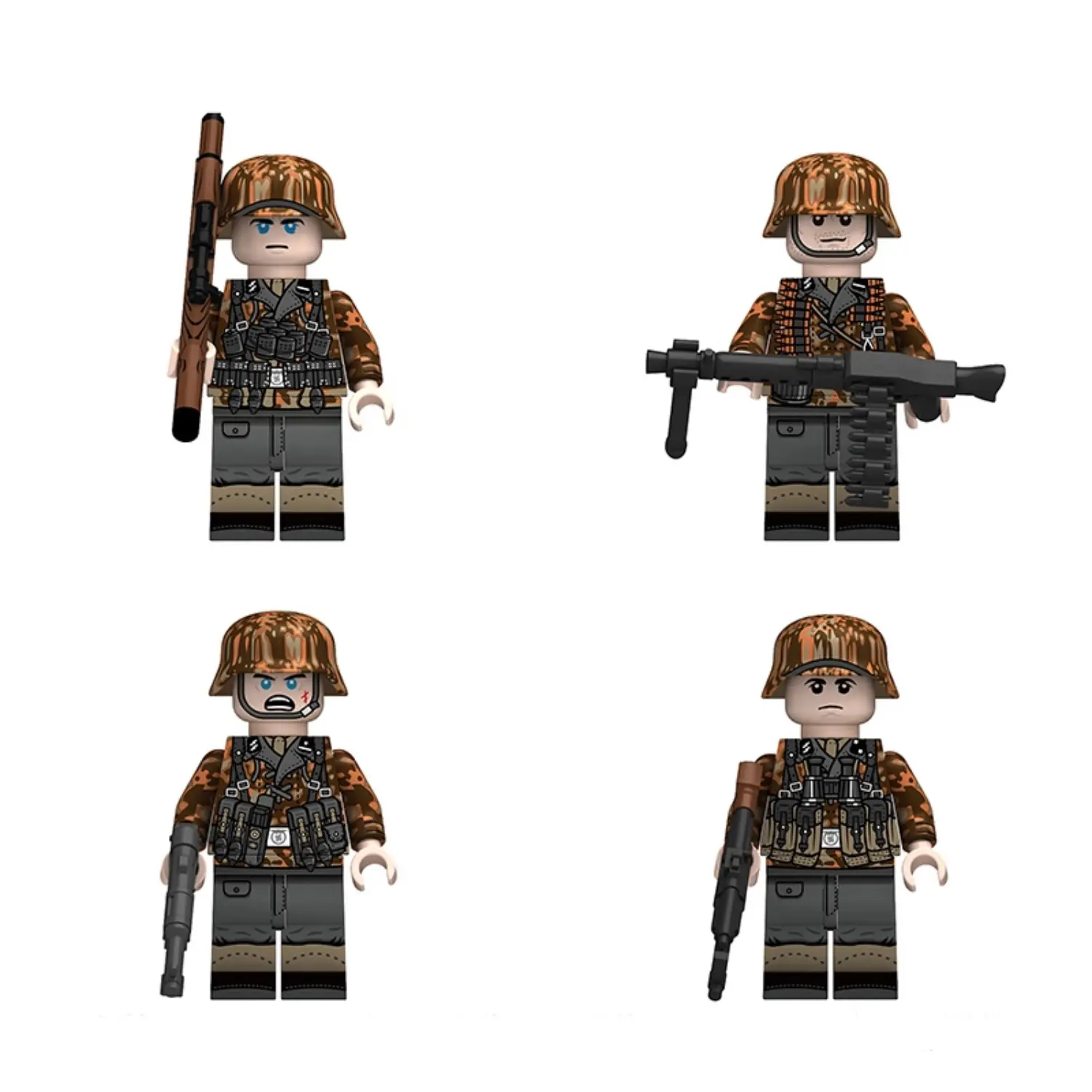 Minifigure - German Waffen-SS Infantry Squad (Late War) (LEGO Compatible) Minifigure - German Waffen-SS Infantry Squad (Late War) (LEGO Compatible)